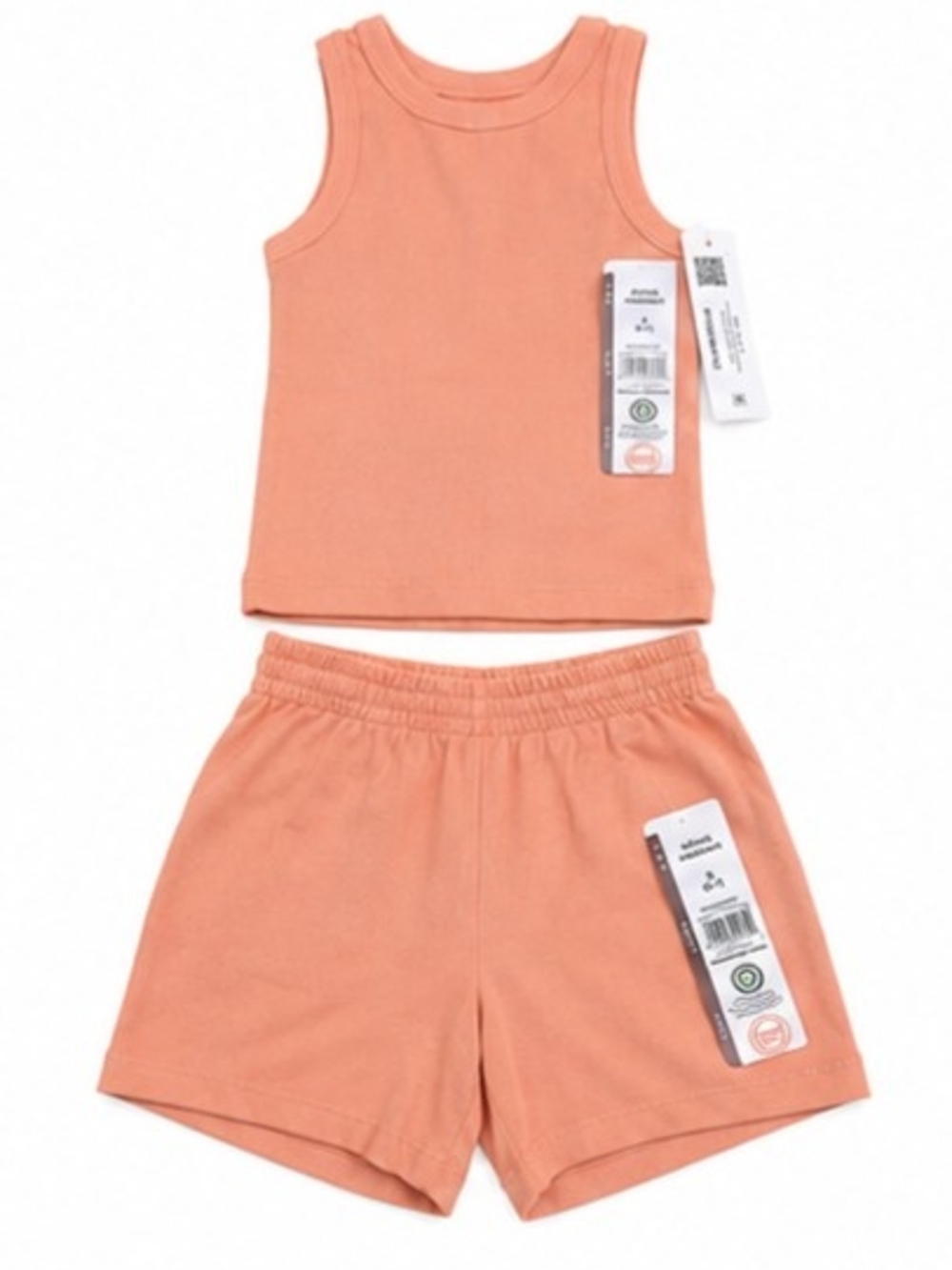 NWT | Wonder Nation Girls 2-Piece Ribbed Tank Top & Shorts Set|  Size 6-7